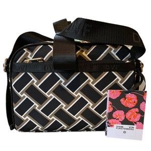 DVF for Target Camera Bag Weave Neutral Diane Von Furstenburg Fast Ship!